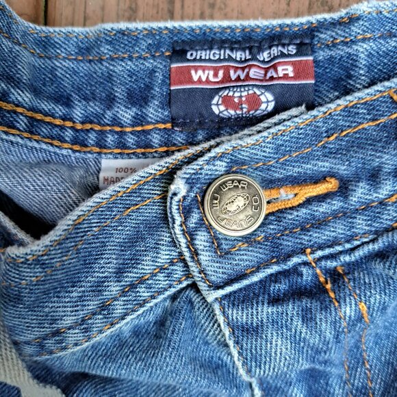 VERY RARE WU-TANG CLAN VNTG DENIM RAP BAGGY JEANS SIZE 40X31 MEN - Picture 6 of 11